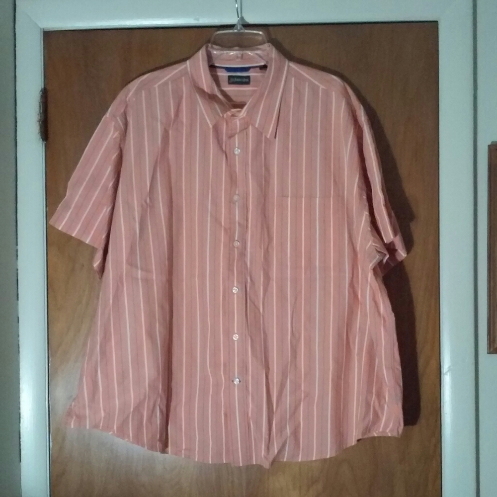 St John's Bay Stripes Shirt Sleeve Button up Shirt Men's XX Large